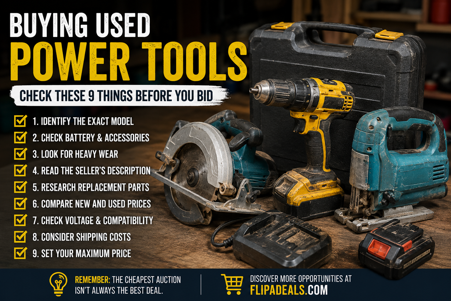 Buying Used Power Tools Online? Check These 9 Things Before You Bid